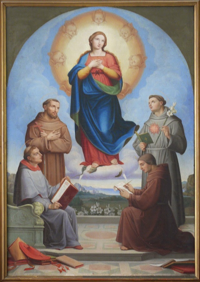 albert-kucc88chler-brother-peter-of-copenhagen-immaculate-conception-with-st-bonaventure-francis-anthony-and-blessed-john-duns-scotus-rome-pontifical-university-antonianum